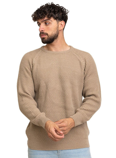Beige - Design002 BS - Round Pullover - Khotwh